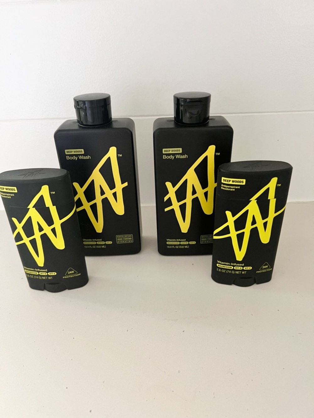 NEW W by Jake Paul Deep Woods Body Wash & Deodorant Bundle Set (4 Pieces)